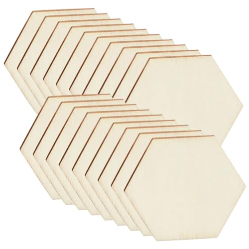 Holibanna 100 Stück Teiliges Sechseckiges Holzscheiben Unbehandelte Holzplättchen DIY Bastelmaterial für Kreative Malerei Langlebige Naturholzstücke Dekoration für Zuhause und Party Holibanna 100 Stück Teiliges Sechseckiges Holzscheiben Unbehandelte Holzplättchen DIY Bastelmaterial für Kreative Malerei Langlebige Naturholzstücke Dekoration für Zuhause und Party von Holibanna
