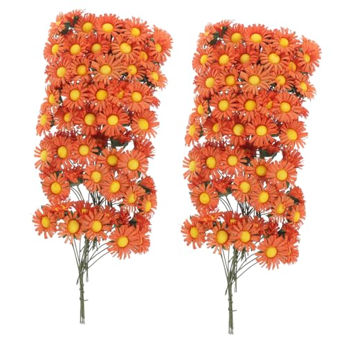Holibanna 100St Künstliche Sonnenblume gänseblümchenblütenkopf aus Seide wildblumen-Charme Hochzeitsdekoration Bürodekoration künstliche Blumen Pflanzendekor Dekor für den Urlaub Kunstblumen von Holibanna