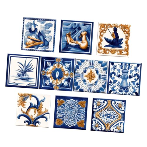 Holibanna 10Stücke Marokko Fliesenaufkleber Selbstklebend und Ölbeständig Abziehbar für Wanddekoration und Bad zu Verwenden kein Werkzeug Holibanna 10Stücke Marokko Fliesenaufkleber Selbstklebend und Ölbeständig Abziehbar für Wanddekoration und Bad zu Verwenden kein Werkzeug von Holibanna