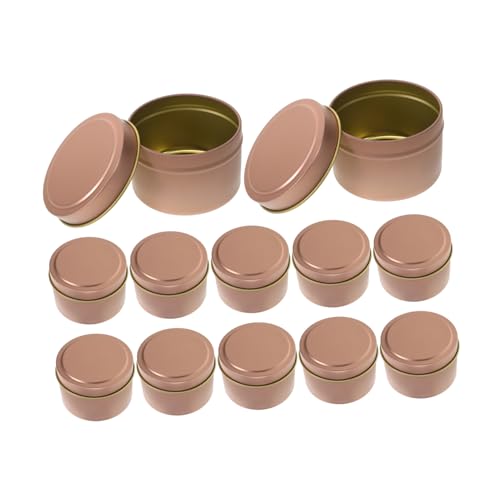 Holibanna 12 Stück Aromatherapie Kerzengläser mit Deckel DIY Kerzenbehälter aus Metall Leere Kerzengläser für Kreative Projekte und Aromatherapie Dekorationen Roségold Holibanna 12 Stück Aromatherapie Kerzengläser mit Deckel DIY Kerzenbehälter aus Metall Leere Kerzengläser für Kreative Projekte und Aromatherapie Dekorationen Roségold von Holibanna