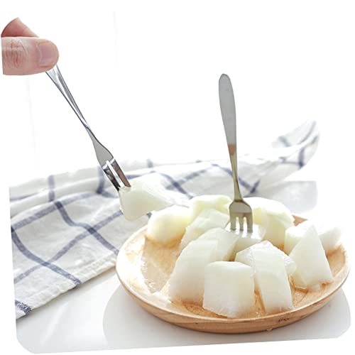 Holibanna 12 Stück Teiliges Obstgabeln mit Langem Griff Vielseitige Dessertgabeln für Kuchen Obst und Beefsteak Leicht und Kompakt für Camping und Picknick von Holibanna