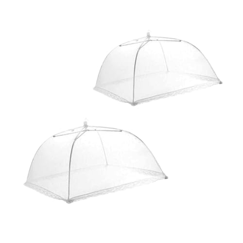 Holibanna 12 Stück Teiliges Pop Up Food Cover Faltbare Weiße Mesh Abdeckhauben Insektenschutz für Grill Picknick und Outdoor Wiederverwendbar Kompakt Lagerbar von Holibanna