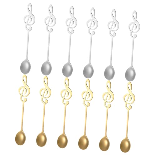 Holibanna 12 Stück Teiliges Rührlöffel mit Kreativem Musiknoten Design Kleine Dekorative Teelöffel für Kaffee Milch Joghurt und Eiscreme Langlebige Mixlöffel mit Langem Stiel für Dessert und Holibanna 12 Stück Teiliges Rührlöffel mit Kreativem Musiknoten Design Kleine Dekorative Teelöffel für Kaffee Milch Joghurt und Eiscreme Langlebige Mixlöffel mit Langem Stiel für Dessert und von Holibanna