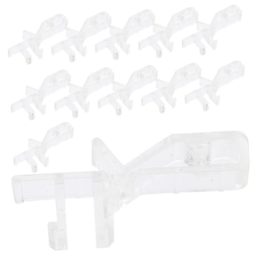 Holibanna 12 Stück Teiliges Transparente Valance Clips aus Leichtem Kunststoff Verschleißfest und Bruchsicher Ersatzclips für Jalousien mit Verdecktem Befestigungsschlitz Schonend für von Holibanna