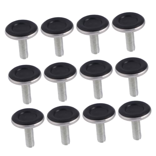 Holibanna 12 Stück Tisch- und Stuhlmatten Schreibtisch Richtmaschinen Beine einstellbar Furniture Gliders Tischnivellierer verstellbar Nivellierpads für Möbel Beinausgleich verstellbar Black von Holibanna
