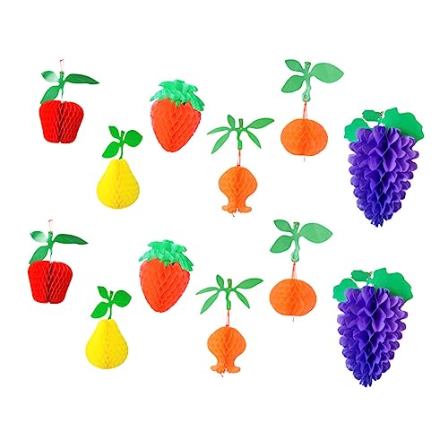 Holibanna 12stücke Papier Honigwaben Obst Hängedekoration Umweltfreundliche Fruchtige Papierornamente Für Partys Hochzeiten Und Festlichkeiten Für Festliche Anlässe Und Kreative von Holibanna