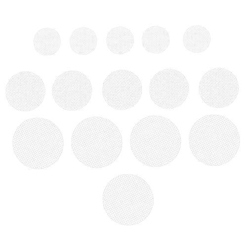 Holibanna 15 Stück DIY Woven Plastic Round Grid Sheets Vielseitige Unterlage für Taschen Untersetzer Bastelprojekte Weiß von Holibanna