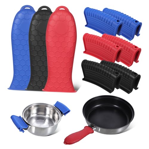 Holibanna 1Satz Griffhülse Set für Töpfe und Pfannen Hitzebeständige Topfgriffabdeckungen für Gusseisen Teiliges Set für Sicheres Kochen und Einfache Handhabung von Holibanna