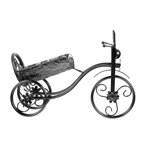 Holibanna Metall Weinregal Fahrradform Eleganter Weinflaschenhalter Stabiler Flaschenständer für Esszimmer und Bar Stilvolles Design für Weinlagerung von Holibanna