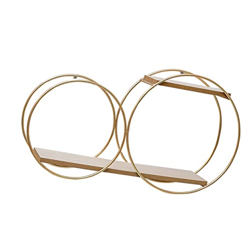 Holibanna Rundes Als Hängeregal Goldener Wandhalter Für Dekoration Und Organisation Langlebiges Eisenkunstregal Für Wandmontage von Holibanna