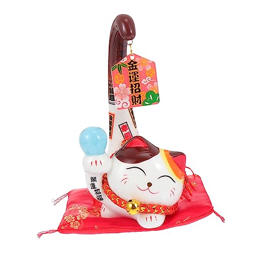 Holibanna Keramik Glückskatze Dekoration Für Zuhause Und Büro Japanische Modell Ornament Für Tisch Und Regal Niedliches Design Zur Verbesserung Der Raumatmosphäre Geschenkidee Für von Holibanna