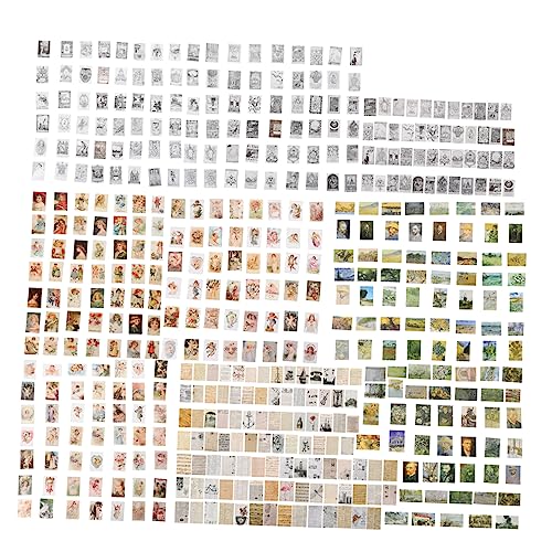 Holibanna 2 Sätze Retro Scrapbook Papier DIY Bastelmaterial Für Kreative Hintergründe Für Scrapbooking Journaling Und Collagen Verschiedene Packungen Mit Einzigartigen Designs 500 Stück * 2 von Holibanna