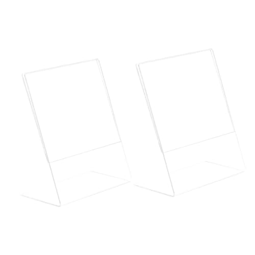 Holibanna 2 Stück Acryl Bilderrahmen Transparent Doppelseitig Qr Code Halter Tischaufsteller Stabil Langlebig für Bar Restaurant Desktop Display von Holibanna