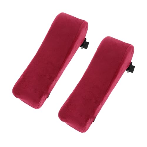 Holibanna 2 Stück Armlehnenpolster mit Memory Foam Ergonomische Stuhl Armlehnenkissen zur Druckentlastung von Ellbogen und Unterarm Verstellbar Waschbar Passend für Büro und Gamingstühle von Holibanna