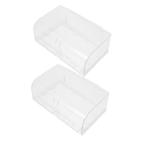 Holibanna 2 Stück Doppelte Schutz Steckdosenabdeckung Dicke Wetterfeste Kunststoffbox Selbstklebend Wasserabweisend für Badezimmer und Innenräume Transparente Wandsteckdosen Schutzabdeckung von Holibanna