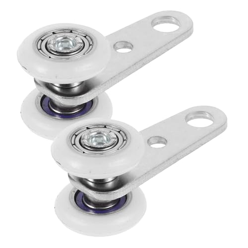 Holibanna 2 Stück Doppelte Umlenkrollen für Vorhänge Teiliges Robuste Tragfähigkeit Kugelgelagerte Rollenzugmechanik für Müheloses Öffnen und Schließen von Vorhängen für Fenster und Türen von Holibanna
