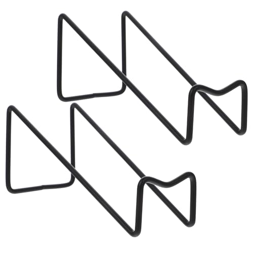 Holibanna 2 Stück Einzelnes Weinflaschenregal Freistehender Weinhalter Weinständer Aus Metall Rotwein-Organizer Für Getränke Likörflaschen (Schwarz) von Holibanna