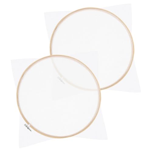 Holibanna 2 Stück Holzrahmen Rund mit Robuster Filtersieb Langlebig DIY Papierherstellung Bastelrahmen für Handgemachtes Papier Dekorativ mit Getrockneten Blumen Geeignet von Holibanna