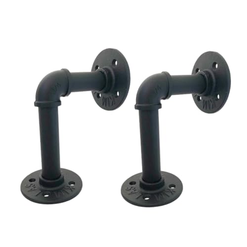 Holibanna 2 Stück Industrielle Eisenrohr Regalhalterungen Robuste Schwarze Flansch Wandbefestigung Vintage Holzbrett Regalträger Schwebendes Wandregal für Wohnzimmer und Garten Retro Design Holibanna 2 Stück Industrielle Eisenrohr Regalhalterungen Robuste Schwarze Flansch Wandbefestigung Vintage Holzbrett Regalträger Schwebendes Wandregal für Wohnzimmer und Garten Retro Design von Holibanna