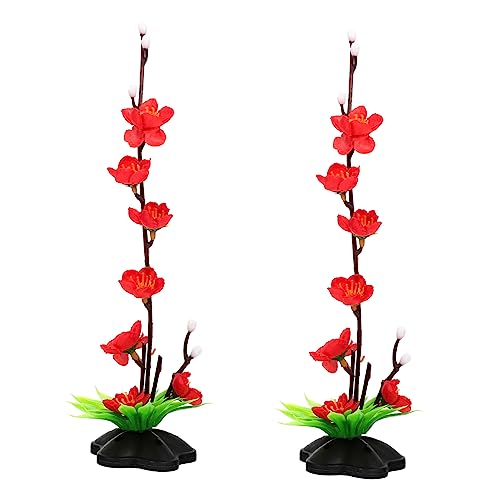 Holibanna 2 Stück Künstliche Sashimi Blüten Dekoration für Sushi Teller Lebensmittelechtes Material Blumenschmuck für Eistabletts Wiederverwendbar und Pflegeleicht von Holibanna