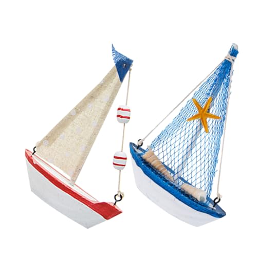 Holibanna Nautisches Segelboot-Modell Aus Holz Mediterraner Schmuck Für Zuhause Oder Büro Mini-segelbootornament Für Esstisch Oder Schlafzimmer von Holibanna