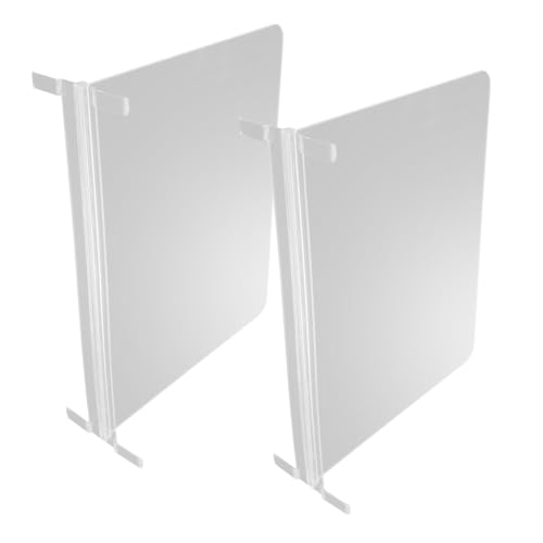 Holibanna Transparente Regalteiler Aus Acryl 2 Stück Für Schrankorganisation Verstellbare Trennwände Für Schlafzimmer Und Vitrinen von Holibanna