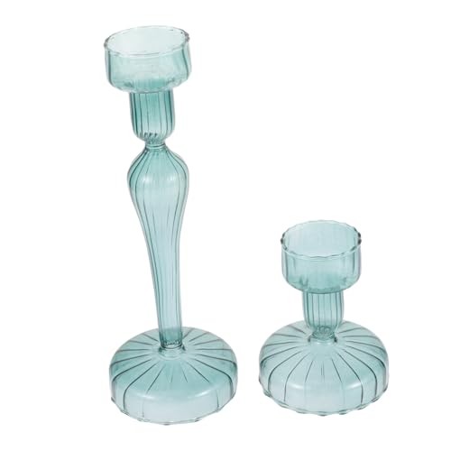 Holibanna 2 Stück Romantische Set Kerzenhalter mit Streifenmuster Hitzebeständig Transparenter Blauer Kerzenständer für Tischdekoration Hochzeit Party Wohnzimmer und Bar Holibanna 2 Stück Romantische Set Kerzenhalter mit Streifenmuster Hitzebeständig Transparenter Blauer Kerzenständer für Tischdekoration Hochzeit Party Wohnzimmer und Bar von Holibanna