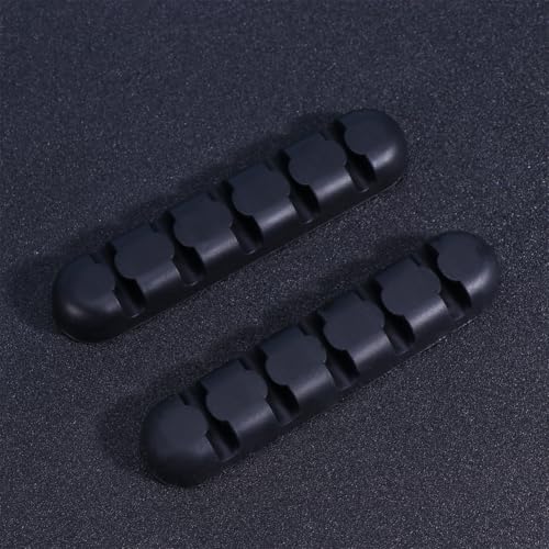 Holibanna 2 Stück Silikon Kabelhalter Selbstklebend Kabel Organizer für Schreibtisch Kabelmanagement USB Ladekabel Aufbewahrung Datenkabel Büro Kabelclips zur Kabelsortierung und Ordnung von Holibanna