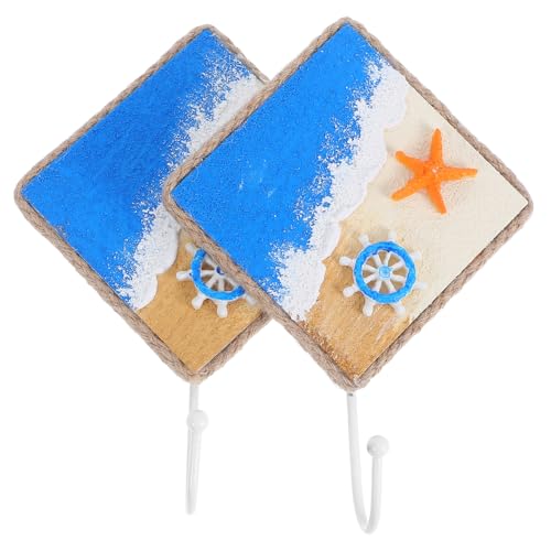 Holibanna 2 Stück Teiliges Mediterranes Handbemalt mit Nautischem Strandmotiv Stabile Quadratische Wandhaken für Schlüssel Mäntel und Handtücher Strandinspiriertes Küsten-deko-element Holibanna 2 Stück Teiliges Mediterranes Handbemalt mit Nautischem Strandmotiv Stabile Quadratische Wandhaken für Schlüssel Mäntel und Handtücher Strandinspiriertes Küsten-deko-element von Holibanna