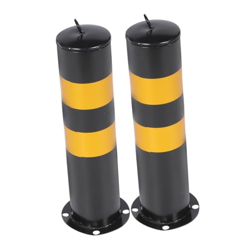 Holibanna 2 Stück Teiliges Sicherheitspfosten Stahl mit Schwarzer gelber Warnmarkierung Robuster Schutzpoller Feststehende Absperrung für Einfahrten Verkehrswege und Abstellflächen von Holibanna