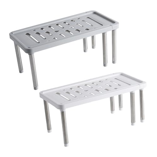 Holibanna 2 Stück Verstellbares Teiliges Ablage und Abtropfgestell aus Ausziehbares Küchenregal für Gewürze und Bad Platzsparender Organizer für Arbeitsplatte und Unterschrank Weiß Holibanna 2 Stück Verstellbares Teiliges Ablage und Abtropfgestell aus Ausziehbares Küchenregal für Gewürze und Bad Platzsparender Organizer für Arbeitsplatte und Unterschrank Weiß von Holibanna