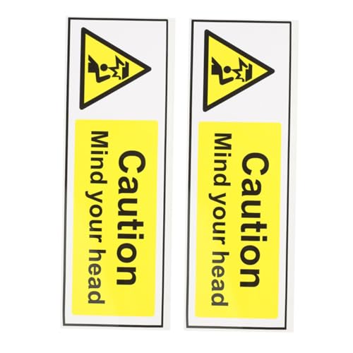 Holibanna 2 Stück Warnschild Vorsicht Kopf Selbstklebende PVC Aufkleber Sicherheitshinweis für Werkstatt Produktionsbereich Sichtbar und Langlebig Schutz vor Kopfstoßgefahr Holibanna 2 Stück Warnschild Vorsicht Kopf Selbstklebende PVC Aufkleber Sicherheitshinweis für Werkstatt Produktionsbereich Sichtbar und Langlebig Schutz vor Kopfstoßgefahr von Holibanna