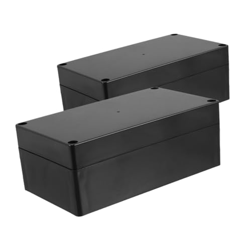 Holibanna 2 Stück Wasserdichte Kunststoff Elektrogehäuse mit Dichtung und Vorgebohrten Löchern für Innen Außen Stromanschluss Schalter Verteiler Schutzbox von Holibanna