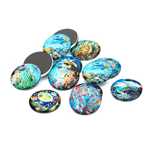 Holibanna 20Stücke Runder Cabochon Teiliges DIY Glaspflaster im Ozeanstil für Schmuck Uhr Bilderrahmen und Bastelarbeiten für Besondere Anlässe von Holibanna