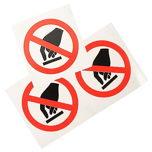Holibanna 3 Stücke Warnschild Aufkleber Nicht Berühren Selbstklebende Warnaufkleber für Maschinen Reißfestes Material für und Außenbereich Geeignet von Holibanna
