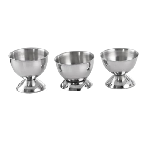 Holibanna 3 Stück Eierbecher mit Großem Kleinem und Standardbecher Moderner Küchenhelfer zum Eierdämpfen Spülmaschinenfest und Leicht zu Reinigen Vielseitiger Eierhalter für Haushalt und von Holibanna