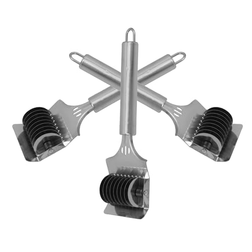 Holibanna 3 Stück Manueller Edelstahl nudel Teigschneider Vielseitiger Pasta spaghetti maker für Frische Hausgemachte Nudeln Benutzerfreundlich Robust und Kompakt für Familienküche und von Holibanna