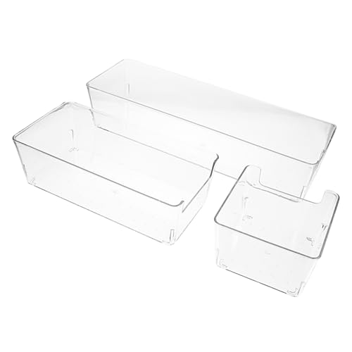 Holibanna 3 Stück Teiliges Transparentes Aufbewahrungsbox aus Kunststoff mit Schubladenteilern Multifunktional für Schmuck Kleinteile und Badezimmer Vielseitiges Organizer Kit für von Holibanna