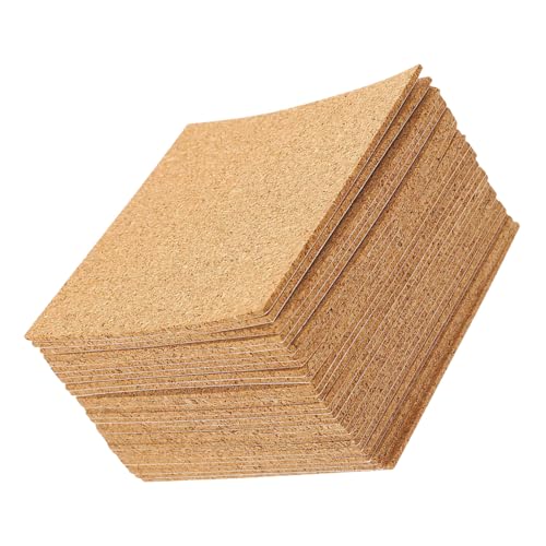 Holibanna 30 Stück Teiliges Selbstklebende Quadratische Korkplatten Beschreibbare und Zuschneidbare Korkmatten für DIY Untersetzer Wohnraumdekoration Praktische Pinnwand für Kinderzimmer und von Holibanna