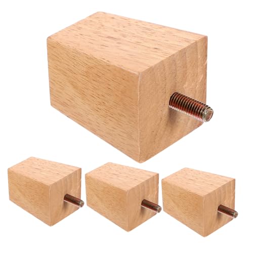 Holibanna 4stücke Möbelbeine Sofa Beine Tischbeine Möbel Füße Für Schränke Und Kommoden Einfache Installation Stabile Konstruktion Natürlichem Holzton von Holibanna