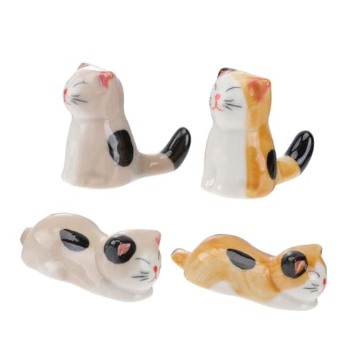 Holibanna 4 Stück Keramik Essstäbchenhalter Teiliges mit Katzenmotiv Stilvolle Porzellan Stäbchenablage und Löffelhalter Kompakter Tischorganizer Robust und Dekorativ als Holibanna 4 Stück Keramik Essstäbchenhalter Teiliges mit Katzenmotiv Stilvolle Porzellan Stäbchenablage und Löffelhalter Kompakter Tischorganizer Robust und Dekorativ als von Holibanna