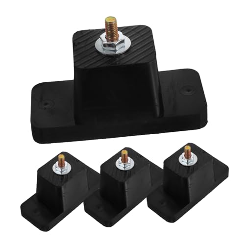 Holibanna 4 Stück Kissen Stoßdämpfer-distanzstück Stoßdämpfender Schwamm Klimaanlage Matte Universeller Stoßdämpfer Vibrationsisolationspads Stoßdämpfende Matte Stoßdämpfermatten Black Gummi von Holibanna