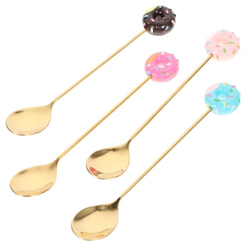 Holibanna 4 Stück Löffelset Teilig Lange Rührlöffel für Desserts Pudding und Eiscreme Ergonomisch Spülmaschinengeeignet für Kaffee und Getränke Holibanna 4 Stück Löffelset Teilig Lange Rührlöffel für Desserts Pudding und Eiscreme Ergonomisch Spülmaschinengeeignet für Kaffee und Getränke von Holibanna