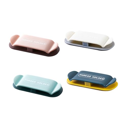 Holibanna 4 Stück Selbstklebende Wandsteckerhalterung mit Kabelaufbewahrung ohne Bohren Geeignet für Ladegeräte Steckdosen Kabelorganisation im Büro und Zuhause von Holibanna