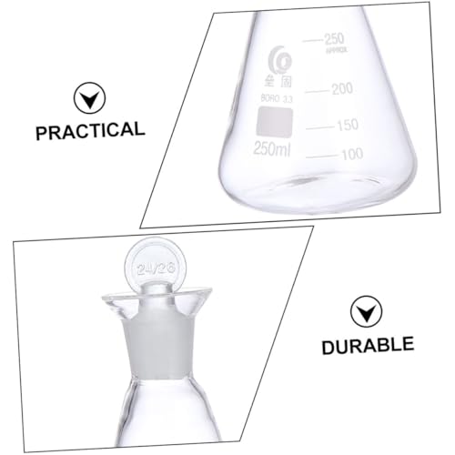 Holibanna 4 Stück Teiliges Borosilikat glas Iod flaschen mit Schmalem Hals Graduierte Laborflaschen für Chemieexperimente Langlebig Bruchsicher für Schul Forschungslabore von Holibanna