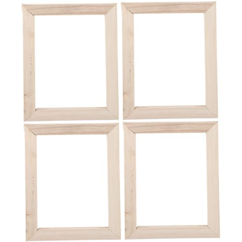 Holibanna 4 Stück Teiliges Holz-ölgemälde-Rahmen- DIY Leinwand-bretter aus Poliertem Kiefernholz Stabile und Rechteckige Malrahmen für Ölfarben Schutz für Gemälde Künstlerbedarf von Holibanna