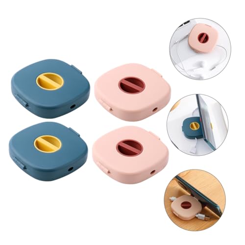 Holibanna 4 Stück Teiliges Kabelaufbewahrungsbox Drehbarem Kabelwickler Bunte Ladekabel organizer Multifunktional mit Handyhalter Platzsparend für Schreibtisch und Mobiles Laden Holibanna 4 Stück Teiliges Kabelaufbewahrungsbox Drehbarem Kabelwickler Bunte Ladekabel organizer Multifunktional mit Handyhalter Platzsparend für Schreibtisch und Mobiles Laden von Holibanna