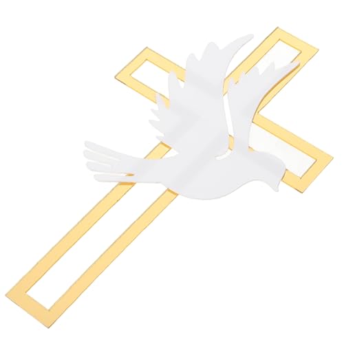 Holibanna 4 Stück Teiliges Kreuz Cake Topper Goldfarbener Basis Leichte Tortendeko für Taufe Kommunion Babyparty und Geburtstag Vielseitig für Kuchen Desserts und Tischdekoration von Holibanna