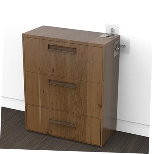 Holibanna 4 Stück Teiliges Möbel wandanker Selbstklebend Anti kipp sicherung für Schrank Kommode Regal Einfache Montage ohne Bohren Schwere Ausführung Sicherer Möbelbefestiger für Zuhause von Holibanna