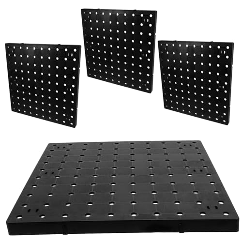 Holibanna 4 Stück Teiliges Wand pegboard aus Robustem Abs Selbstklebend Platzsparend Multifunktional für Küche Bad Schlafzimmer Einfache Montage ohne Bohren Praktischer Organizer zur von Holibanna